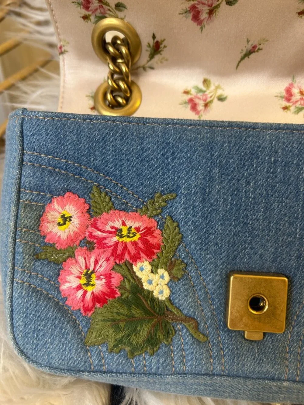 Special Edition: Gucci Embroidered Denim GG Marmont Mini